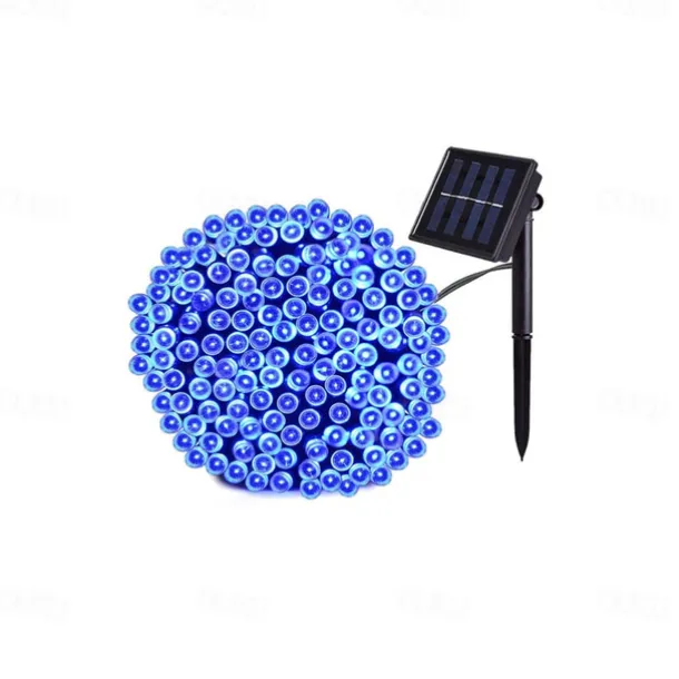 LED Solar Outdoor String Lights, Waterproof 12m 100LEDs & 7m 50LED String Lights for Christmas Garden & Party
