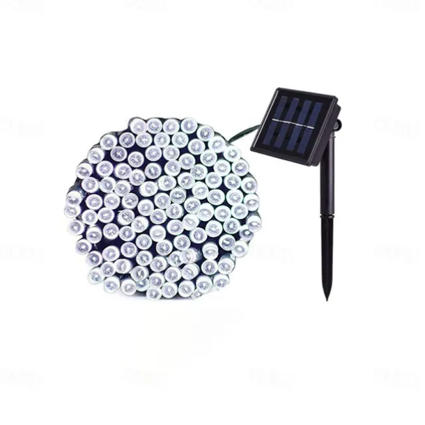 LED Solar Outdoor String Lights, Waterproof 12m 100LEDs & 7m 50LED String Lights for Christmas Garden & Party