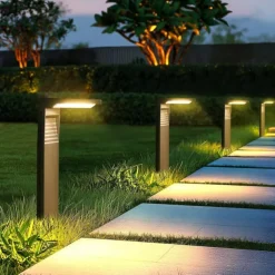 LED Solar Pathway Lights Outdoor Waterproof Bright Landscape Path Lights for Yard Patio Backyard Lawn Driveway Walkway Garden Decorative with Warm and Cool White Light