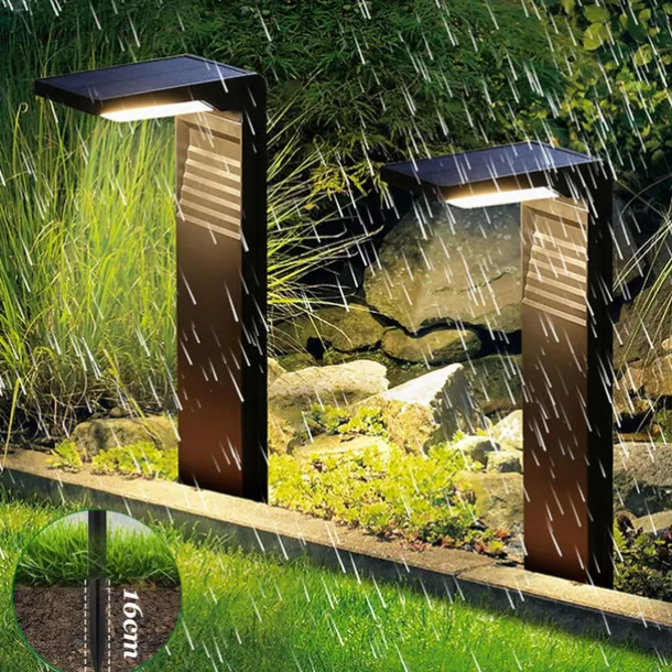 LED Solar Pathway Lights Outdoor Waterproof Bright Landscape Path Lights for Yard Patio Backyard Lawn Driveway Walkway Garden Decorative with Warm and Cool White Light