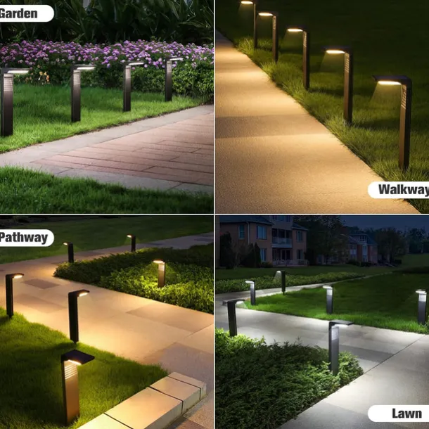 LED Solar Pathway Lights Outdoor Waterproof Bright Landscape Path Lights for Yard Patio Backyard Lawn Driveway Walkway Garden Decorative with Warm and Cool White Light