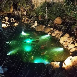 LED Solar Powered Lamp - RGB Color Changing Outdoor Pathway Spotlight, IP68 Waterproof Solar Light for Garden Landscaping