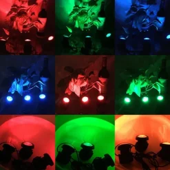 LED Solar Powered Lamp - RGB Color Changing Outdoor Pathway Spotlight, IP68 Waterproof Solar Light for Garden Landscaping