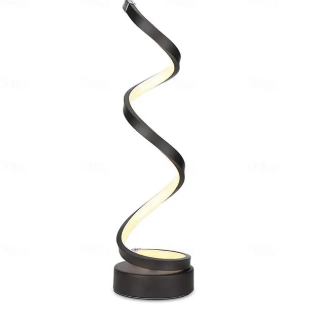 LED Spiral Table Lamp Modern Three-gear Dimming USB Power Button Switch