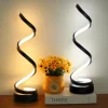 LED Spiral Table Lamp, Modern Simple Bedside Night Light Tri-Colors Dimmable USB Powered Creative Atmosphere Desk Lamp Home Bedroom Office Desktop Decoration Ornaments 1PC
