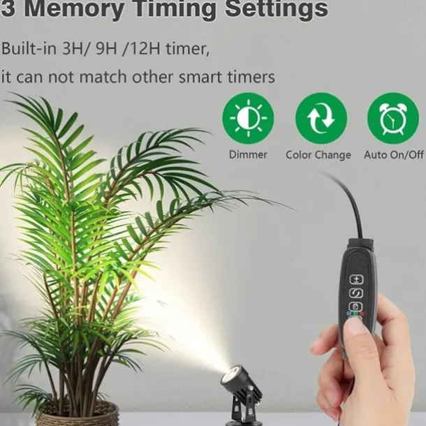 LED Spot Light USB Interface Dimming Color Adjustment Timed Spotlight Warm Light White Light Neutral Light Projection Light Indoor Plant Lighting Decoration Atmosphere Light Plant Landscape Decoration Light 1pc