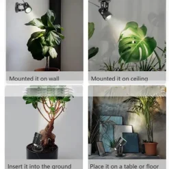 LED Spot Light USB Interface Dimming Color Adjustment Timed Spotlight Warm Light White Light Neutral Light Projection Light Indoor Plant Lighting Decoration Atmosphere Light Plant Landscape Decoration Light 1pc