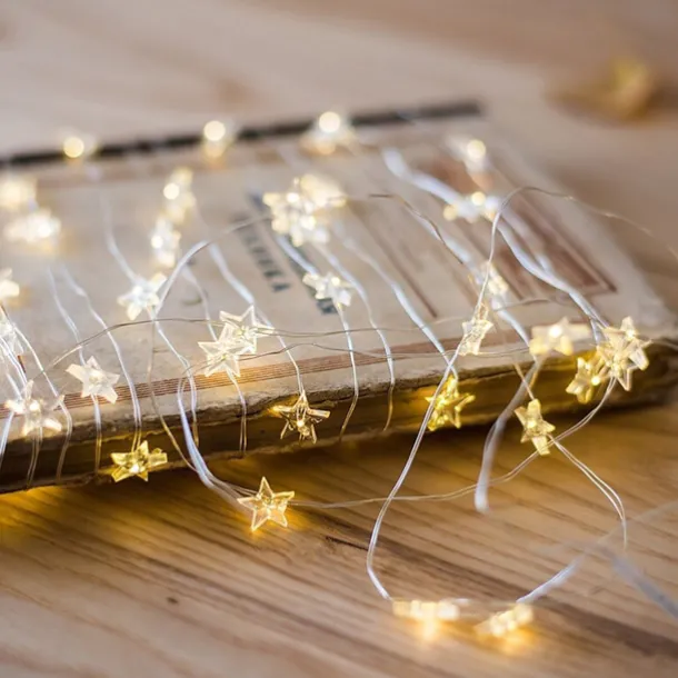 LED Star Lights 2M 5M Silver Wire Fairy String Lights Holiday Decoration Light for Christmas New Year's Holiday Decoration Lighting Battery Powered (without Battery)