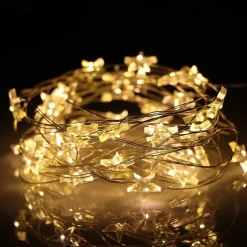 LED Star Lights 2M 5M Silver Wire Fairy String Lights Holiday Decoration Light for Christmas New Year's Holiday Decoration Lighting Battery Powered (without Battery)
