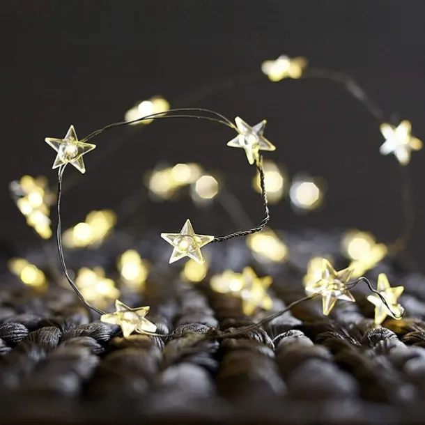 LED Star Lights 2M 5M Silver Wire Fairy String Lights Holiday Decoration Light for Christmas New Year's Holiday Decoration Lighting Battery Powered (without Battery)