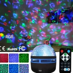 LED Starry Sky Projection Light Mini Remote Control Projector USB Plug-in Colorful Atmosphere Small Night Light