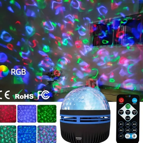 LED Starry Sky Projection Light Mini Remote Control Projector USB Plug-in Colorful Atmosphere Small Night Light