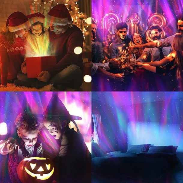 LED Starry Sky Projection Light Mini Remote Control Projector USB Plug-in Colorful Atmosphere Small Night Light