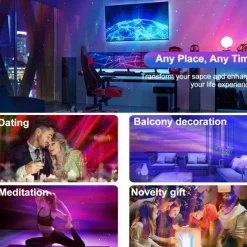 LED Starry Sky Projection Light Mini Remote Control Projector USB Plug-in Colorful Atmosphere Small Night Light