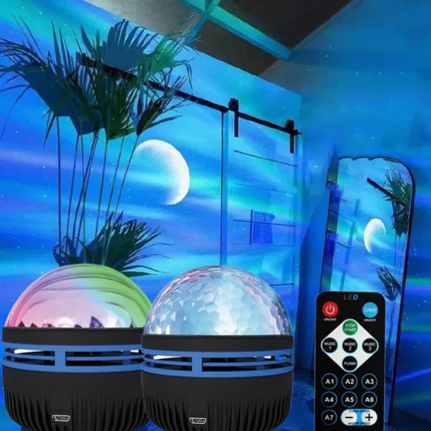 LED Starry Sky Projection Light Mini Remote Control Projector USB Plug-in Colorful Atmosphere Small Night Light