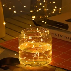 LED String Light Copper Wire String Lights with 3AA Battery Steady on Fairy Light Indoor Decoration