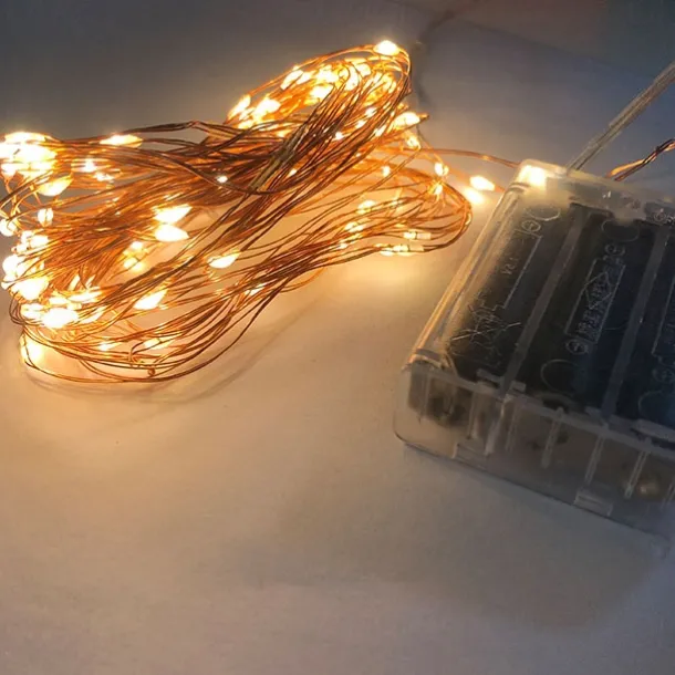 LED String Light Copper Wire String Lights with 3AA Battery Steady on Fairy Light Indoor Decoration