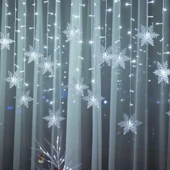 LED String Light 3.5m 24 Droop 96 LEDs String Lights Window lights Stars and Snowflakes Fairy Lights Halloween Christmas Creative Party Decorative 220-240 V 110-120 V 1 set