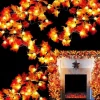 LED String Light Maple Leaf Fall LED Fairy String Lights 3M-20LEDs 1.5M-10LEDs Battery or USB Operation Garland Light Christmas/Halloween Party Home Garden Holiday Patio Decoration