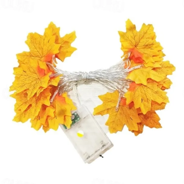 LED String Light Maple Leaf Fall LED Fairy String Lights 3M-20LEDs 1.5M-10LEDs Battery or USB Operation Garland Light Christmas/Halloween Party Home Garden Holiday Patio Decoration