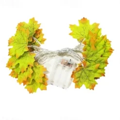 LED String Light Maple Leaf Fall LED Fairy String Lights 3M-20LEDs 1.5M-10LEDs Battery or USB Operation Garland Light Christmas/Halloween Party Home Garden Holiday Patio Decoration