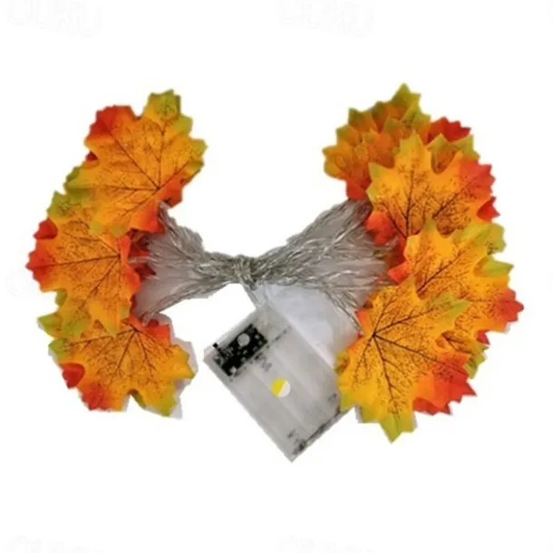 LED String Light Maple Leaf Fall LED Fairy String Lights 3M-20LEDs 1.5M-10LEDs Battery or USB Operation Garland Light Christmas/Halloween Party Home Garden Holiday Patio Decoration