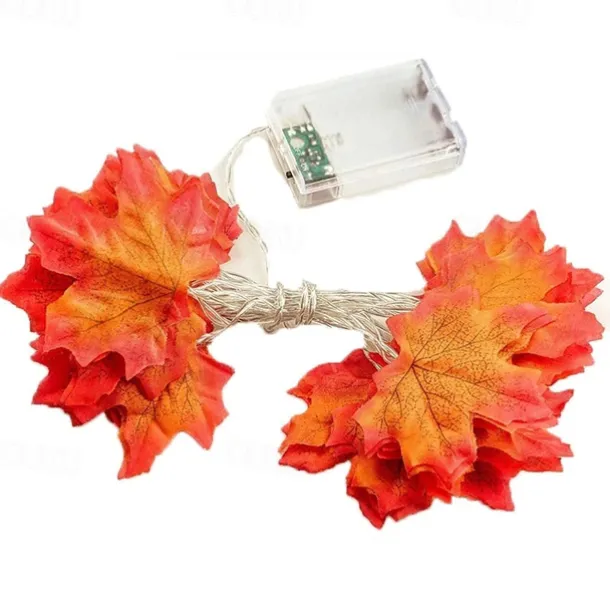 LED String Light Maple Leaf Fall LED Fairy String Lights 3M-20LEDs 1.5M-10LEDs Battery or USB Operation Garland Light Christmas/Halloween Party Home Garden Holiday Patio Decoration