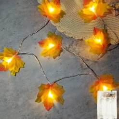 LED String Light Maple Leaf Fall LED Fairy String Lights 3M-20LEDs 1.5M-10LEDs Battery or USB Operation Garland Light Christmas/Halloween Party Home Garden Holiday Patio Decoration