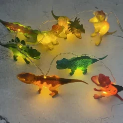 LED String Lights 1M 2M Jurassic Dinosaur Animal lights Warm White RGB White Christmas New Year's Creative Party Decorative Night Light Fairy Lights 1Set