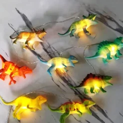 LED String Lights 1M 2M Jurassic Dinosaur Animal lights Warm White RGB White Christmas New Year's Creative Party Decorative Night Light Fairy Lights 1Set
