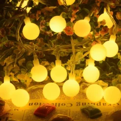 LED String Lights 3M-20LED 6M-40LED 10M-80LED Ball Lights USB Bulb Light String Waterproof Outdoor Wedding Christmas Holiday