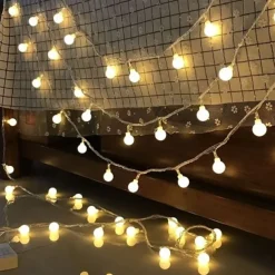 LED String Lights 3M-20LED 6M-40LED 10M-80LED Ball Lights USB Bulb Light String Waterproof Outdoor Wedding Christmas Holiday