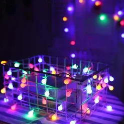 LED String Lights 3M-20LED 6M-40LED 10M-80LED Ball Lights USB Bulb Light String Waterproof Outdoor Wedding Christmas Holiday