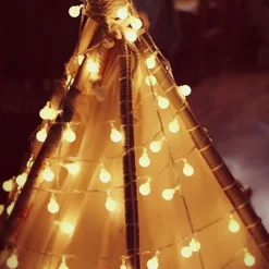 LED String Lights 3M-20LED 6M-40LED 10M-80LED Ball Lights USB Bulb Light String Waterproof Outdoor Wedding Christmas Holiday
