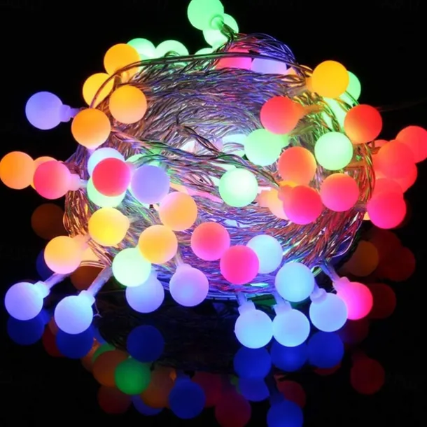 LED String Lights 3M-20LED 6M-40LED 10M-80LED Ball Lights USB Bulb Light String Waterproof Outdoor Wedding Christmas Holiday