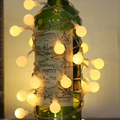 LED String Lights 3M-20LED 6M-40LED 10M-80LED Ball Lights USB Bulb Light String Waterproof Outdoor Wedding Christmas Holiday