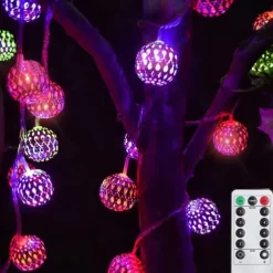 LED String Lights Remote Control 3M 20LEDs Wrought Iron Hollow String Light Waterproof Battery Box or USB Operation Ball Fairy Lights Christmas Wedding Party Garden Holiday Decoration