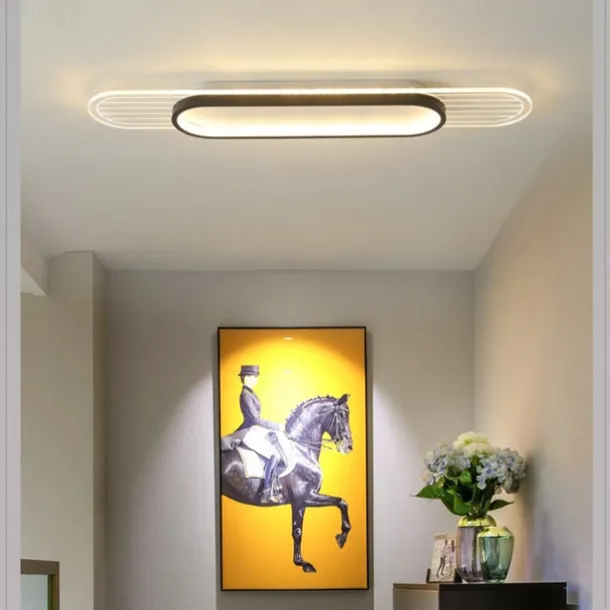 LED Strip Lamp Aluminum Alloy Flush Mount Ceiling Light 25cm Ceiling Lamp for Living Room Corridor Aisle