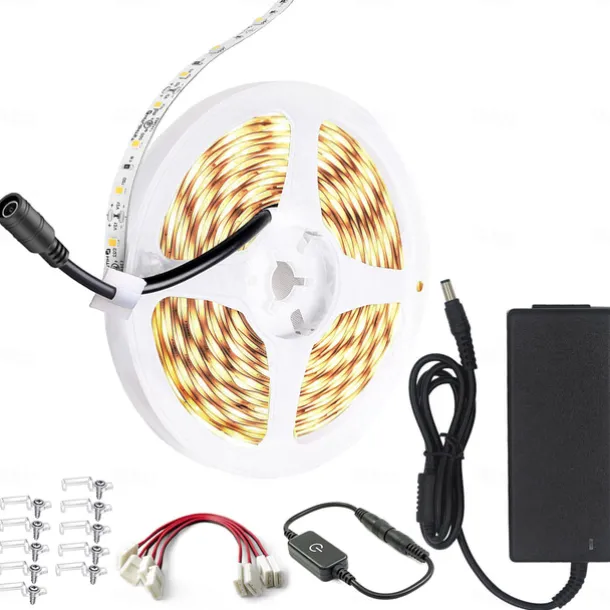 LED Strip Light 10M 32.8 ft 24V High-end LED Strip Lights Kit High Density 1200 LEDs 2835 SMD LED 72W CRI 80 DC24V LED Tape Lights for Under Cabinet Kitchen Commercial Lighting Project
