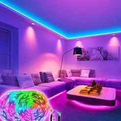 LED Strip Lights Bluetooth App Control 20m 66ft 600LEDs / 15m 49ft450LEDs RGB Color Changing SMD5050 Flexible Music Sync for Home Room Kitchen TV Decoration