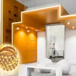 LED Strip Lights 1M Flexible Tiktok Lights 60 LEDs 2835 SMD 8mm Warm White White Cuttable Decorative Self-adhesive AA Batteries Powered Set