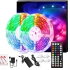 LED Strip Lights Music Sync 300LEDs 10M RGB LED Light Strip For Room Lighting SMD 5050 Color Changing Tape Lights Kit With LED Controller Flexible LED Strip For Home Kitchen DC12V