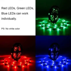 LED Strip Lights RGB 10M 32.8ft Christmas Tiktok TV Backlight 600LEDs Flexible Color Change SMD 2835 with 44 Keys Controller 100-240V Power Supply for Home Bedroom Kitchen