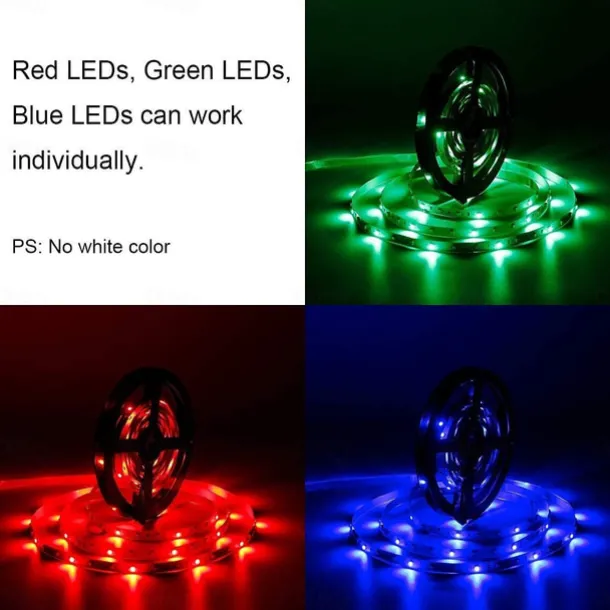 LED Strip Lights RGB 10M 32.8ft Christmas Tiktok TV Backlight 600LEDs Flexible Color Change SMD 2835 with 44 Keys Controller 100-240V Power Supply for Home Bedroom Kitchen