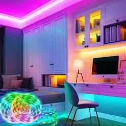 LED Strip Lights Smart Lights 5M 10M Light Sets RGB Tiktok Lights 150 300 LEDs SMD5050 10mm 1Set Mounting Bracket 1 set RGB APP Control Self-adhesive 12V