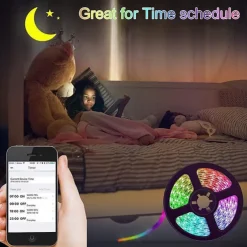 LED Strip Lights Smart Lights 5M 10M Light Sets RGB Tiktok Lights 150 300 LEDs SMD5050 10mm 1Set Mounting Bracket 1 set RGB APP Control Self-adhesive 12V