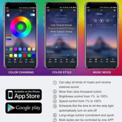 LED Strip Lights Smart Lights 5M 10M Light Sets RGB Tiktok Lights 150 300 LEDs SMD5050 10mm 1Set Mounting Bracket 1 set RGB APP Control Self-adhesive 12V