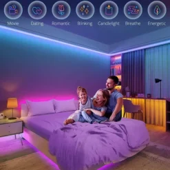 LED Strip Lights Smart Lights 5M 10M Light Sets RGB Tiktok Lights 150 300 LEDs SMD5050 10mm 1Set Mounting Bracket 1 set RGB APP Control Self-adhesive 12V