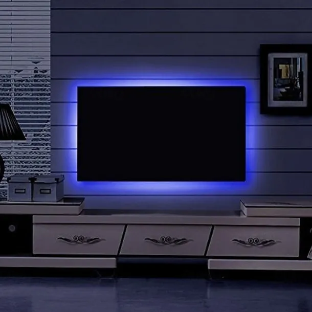 LED Strip Lights Waterproof 1M RGB Tiktok Lights 60 LEDs 5050 SMD 10mm 1M LED LED Strip Lights 17-Key Remote Controller RGB Tiktok Lights TV Background Light IP65