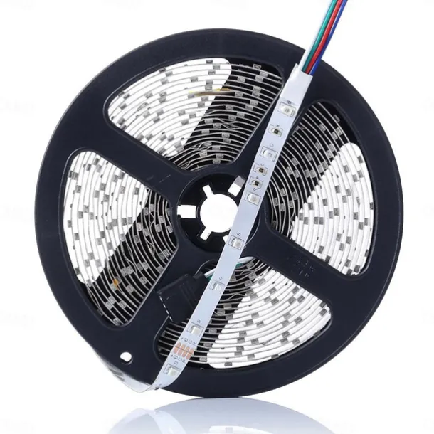 LED Strip Lights (2x5M)10M 32.8ft 2835 RGB 600LEDs 8mm Strips Lighting Flexible Color Changing with 44 Key IR Remote Ideal for Home Kitchen Christmas TV Back Lights DC 12V